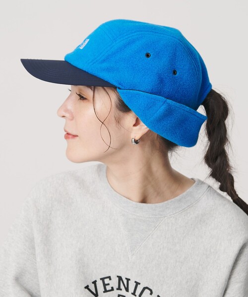 THE NORTH FACE(ザノースフェイス)の「<THE NORTH FACE>フリース イヤーマフ キャップ(キャップ・レディース・ブラック/コバルトブルー・FREE)」の3枚目の写真