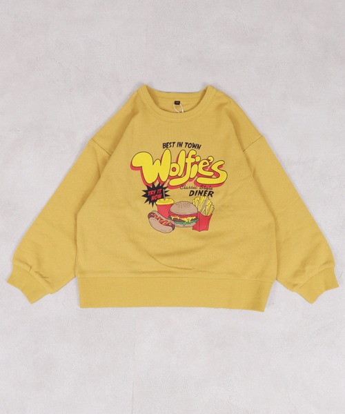 Life Support Products(ライフサポートプロダクツ)の「プリントクルーネックスウェット(スウェット・キッズ・エメラルド/マスタード/ラベンダー/ベージュ/ネイビー/ブラック/杢グレー/オフホワイト/ピンク/ホワイト系その他・100/95/90/80/110/150/140/130/120)」の9枚目の写真