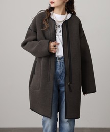 EGLANTINE（エグランティーヌ）の「EGLANTINE パイピングボンディングコート（ノーカラーコート）」