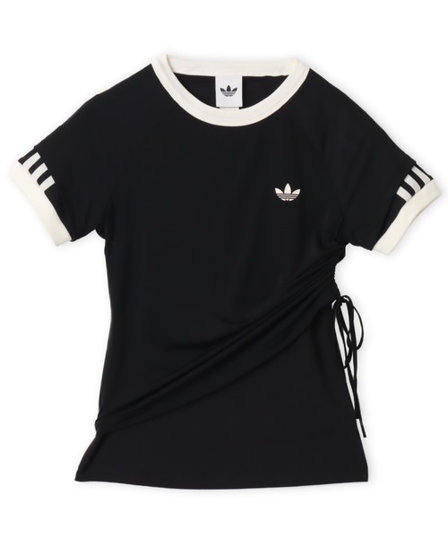 adidas(アディダス)の「adidas DOUBLE LAYERED CALI T-SHIRT / アディダス ダブル レイヤード カリ Tシャツ(Tシャツ/カットソー・レディース・ブラック・M/S/L)」の5枚目の写真