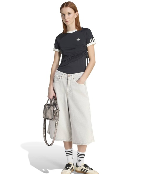 adidas(アディダス)の「adidas DOUBLE LAYERED CALI T-SHIRT / アディダス ダブル レイヤード カリ Tシャツ(Tシャツ/カットソー・レディース・ブラック・M/S/L)」の11枚目の写真