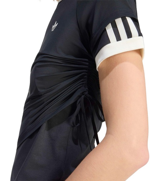 adidas(アディダス)の「adidas DOUBLE LAYERED CALI T-SHIRT / アディダス ダブル レイヤード カリ Tシャツ(Tシャツ/カットソー・レディース・ブラック・M/S/L)」の7枚目の写真
