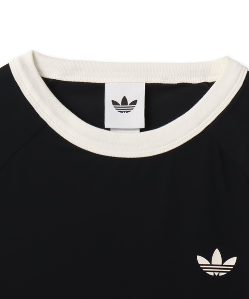 adidas(アディダス)の「adidas DOUBLE LAYERED CALI T-SHIRT / アディダス ダブル レイヤード カリ Tシャツ(Tシャツ/カットソー・レディース・ブラック・M/S/L)」の4枚目の写真
