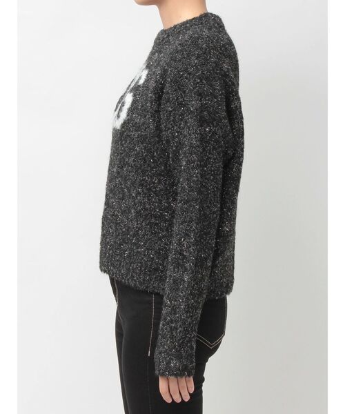 GYDA（ジェイダ）の「Symmetry GYDA jacquardニットトップス（ニット/セーター・レディース・ブラック/スカイブルー/オフホワイト/パープル・FREE）」の13枚目の写真