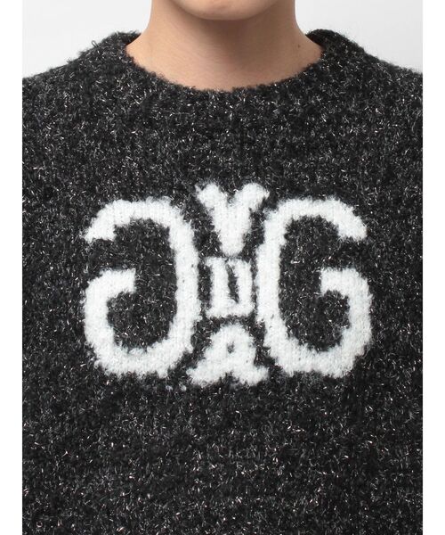 GYDA（ジェイダ）の「Symmetry GYDA jacquardニットトップス（ニット/セーター・レディース・ブラック/スカイブルー/オフホワイト/パープル・FREE）」の15枚目の写真