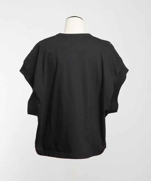 gomme(ゴム)の「ドロップメッシュ ルーズメッシュT(Tシャツ/カットソー・レディース・ブラック/ホワイト・MEDIUM)」の20枚目の写真