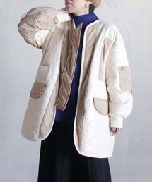 BITTOKO（ビットコ）の「キルティングコンビコート（ノーカラーコート）」