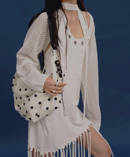 セール】【NOT KNOWING】Braided Dot Shoulder Bag / 【ノットノー 
