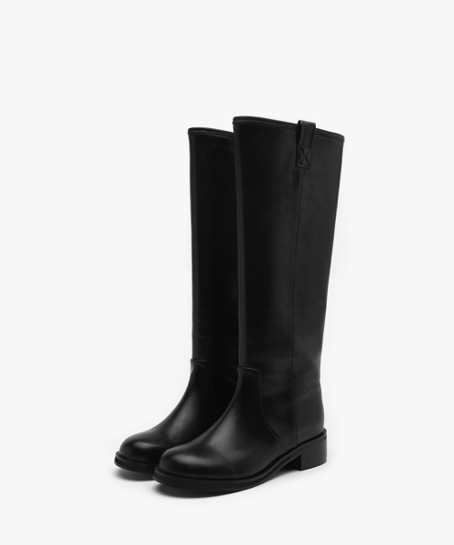 SAPPUN（サプン）の「Denzer ラウンド ロングブーツ (4cm)（ブーツ・レディース・ダークブラウン/ブラック・22.5cm/23cm/23.5cm/24cm/24.5cm/25cm/25.5cm）」の4枚目の写真