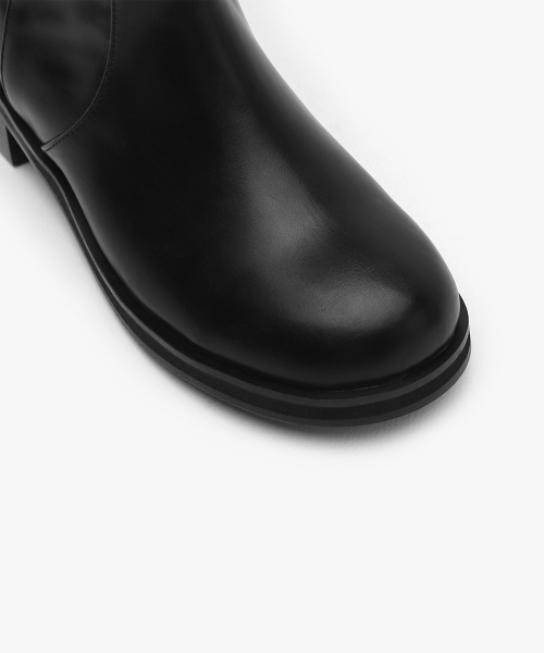 SAPPUN（サプン）の「Denzer ラウンド ロングブーツ (4cm)（ブーツ・レディース・ダークブラウン/ブラック・22.5cm/23cm/23.5cm/24cm/24.5cm/25cm/25.5cm）」の5枚目の写真