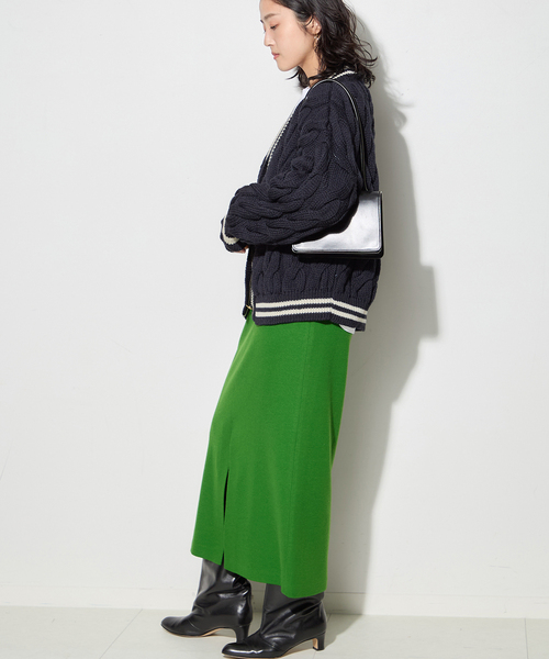 ISLAND TIDES（アイランドタイド）の「別注【ISLAND TIDES/アイランドタイド】 チルデン カーディガン（カーディガン/ボレロ・レディース・オートミール/ネイビー・MEDIUM）」の9枚目の写真