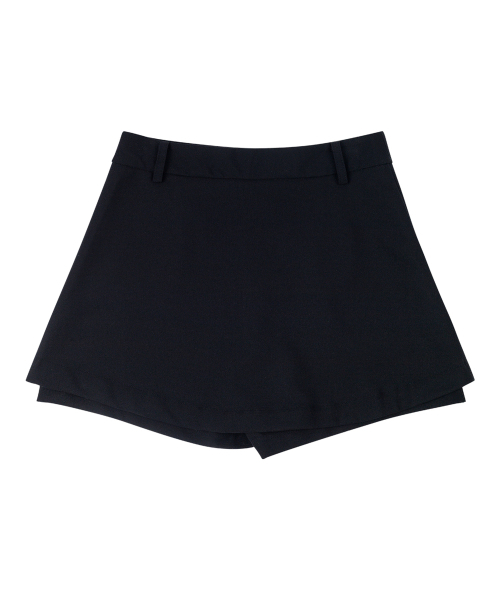 SELITIO(セレティオ)の「レイヤードミニスカートパンツブラック(スカート・レディース・ブラック・SMALL/MEDIUM/LARGE)」の2枚目の写真
