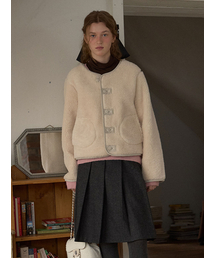 COZY FAKE FUR JACKET_IVORY