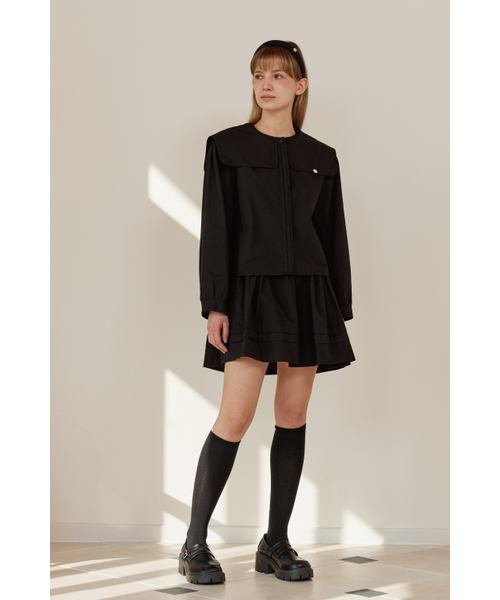 ANOETIC(アノエティック)の「HEIDI BANDING SKIRT_BLACK(スカート・レディース・ホワイト・FREE)」の2枚目の写真