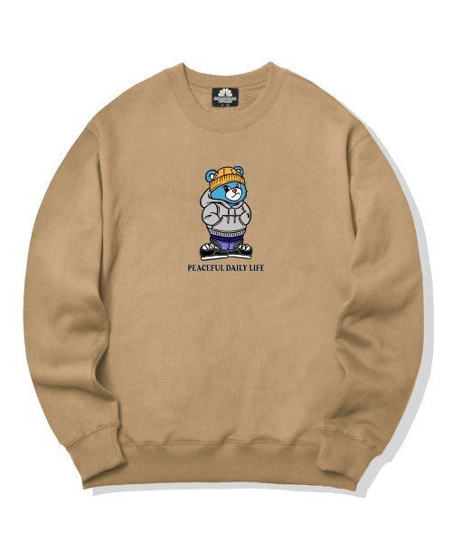 TRIPSHION(トリップション)の「CITY BEAR GRAPHIC クルーネック - ベージュ(スウェット・メンズ・その他・LARGE/MEDIUM/X-LARGE)」の1枚目の写真