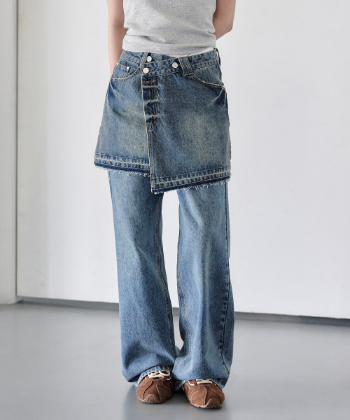 DECET WOMEN(デケット ウーマン)の「ラップスカート DCSK005ブルー(スカート・レディース・その他・X-SMALL/SMALL/MEDIUM)」の1枚目の写真