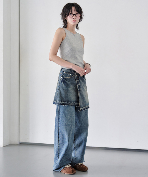 DECET WOMEN(デケット ウーマン)の「ラップスカート DCSK005ブルー(スカート・レディース・その他・X-SMALL/SMALL/MEDIUM)」の2枚目の写真