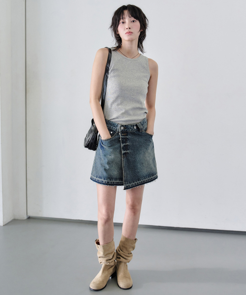 DECET WOMEN(デケット ウーマン)の「ラップスカート DCSK005ブルー(スカート・レディース・その他・X-SMALL/SMALL/MEDIUM)」の3枚目の写真