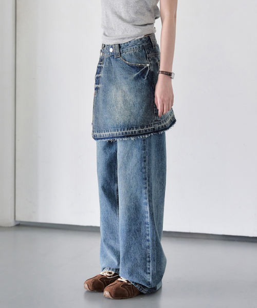DECET WOMEN(デケット ウーマン)の「ラップスカート DCSK005ブルー(スカート・レディース・その他・X-SMALL/SMALL/MEDIUM)」の5枚目の写真