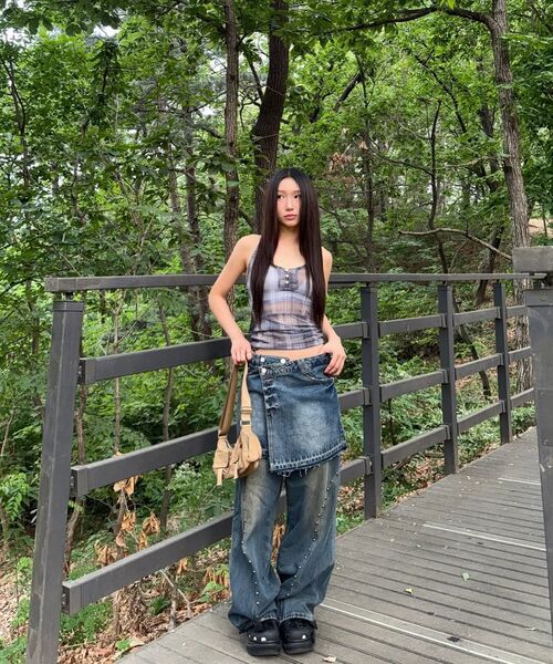 DECET WOMEN(デケット ウーマン)の「ラップスカート DCSK005ブルー(スカート・レディース・その他・X-SMALL/SMALL/MEDIUM)」の15枚目の写真