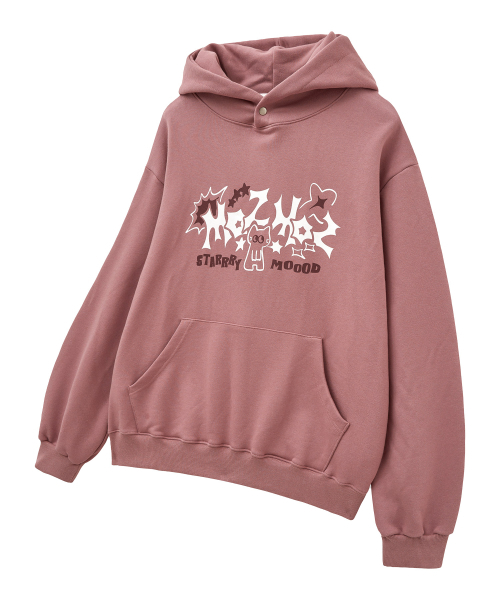 MOZMOZ(モズモズ)の「ステリームードグラフィックオーバーサイズフードピンク(パーカー・レディース・その他・M/XL/XXL)」の2枚目の写真