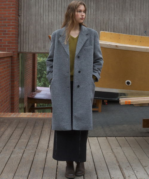 ANDNEEDS（アンドニーズ）の「Mond single long coat (gray)（チェスターコート・レディース・その他・FREE）」の2枚目の写真