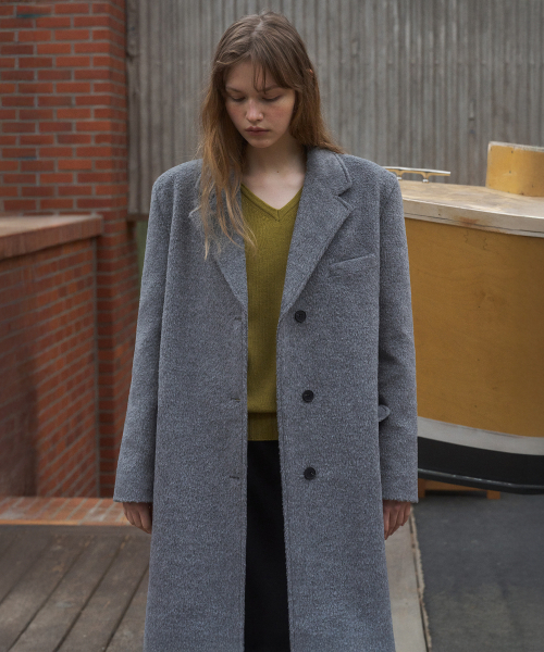 ANDNEEDS（アンドニーズ）の「Mond single long coat (gray)（チェスターコート・レディース・その他・FREE）」の3枚目の写真
