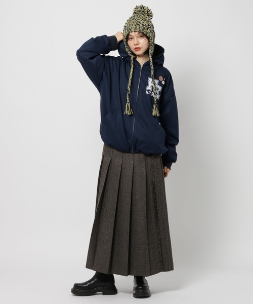 niko and...（ニコアンド）の「【FISHS EDDY(フィッシュエディ)】フーディブルゾン【UNISEX】（ブルゾン・メンズ・ネイビー/ブラウン・LARGE/MEDIUM）」の9枚目の写真