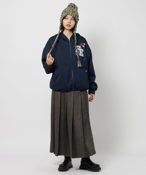niko and...（ニコアンド）の「【FISHS EDDY(フィッシュエディ)】フーディブルゾン【UNISEX】（ブルゾン・メンズ・ネイビー/ブラウン・LARGE/MEDIUM）」の10枚目の写真