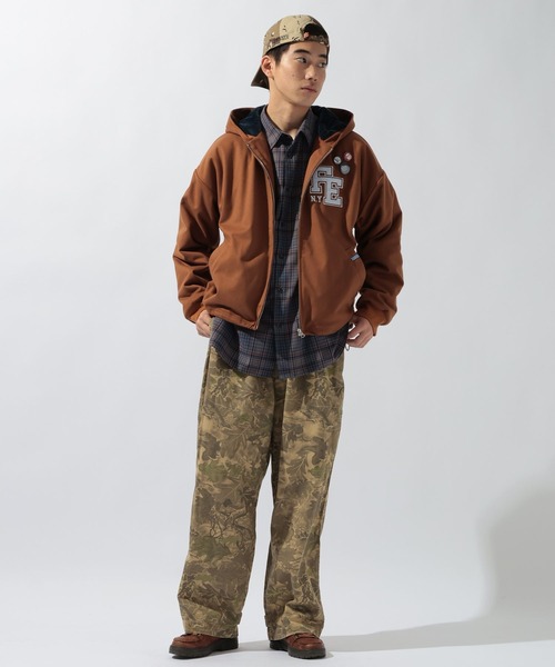 niko and...（ニコアンド）の「【FISHS EDDY(フィッシュエディ)】フーディブルゾン【UNISEX】（ブルゾン・メンズ・ネイビー/ブラウン・LARGE/MEDIUM）」の5枚目の写真