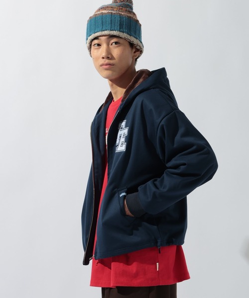 niko and...（ニコアンド）の「【FISHS EDDY(フィッシュエディ)】フーディブルゾン【UNISEX】（ブルゾン・メンズ・ネイビー/ブラウン・LARGE/MEDIUM）」の14枚目の写真