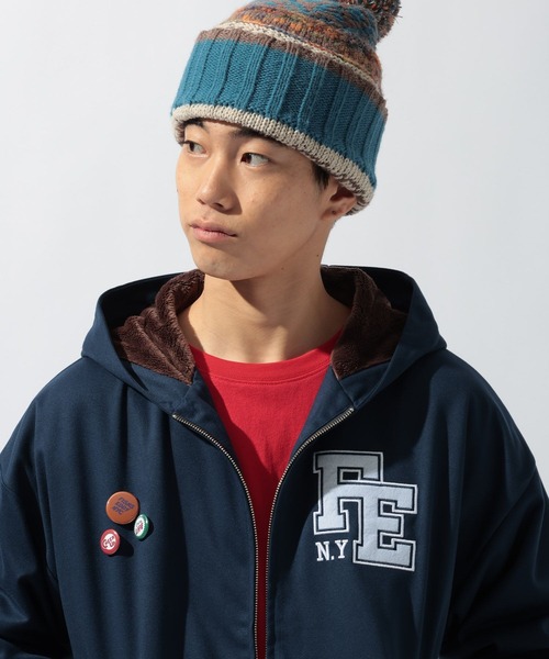 niko and...（ニコアンド）の「【FISHS EDDY(フィッシュエディ)】フーディブルゾン【UNISEX】（ブルゾン・メンズ・ネイビー/ブラウン・LARGE/MEDIUM）」の15枚目の写真