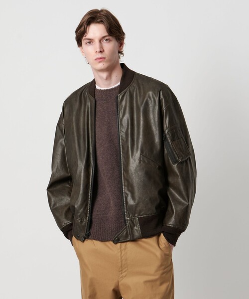 UNITED ARROWS & SONS(ユナイテッドアローズアンドサンズ)の「<UNITED ARROWS & SONS> SYNTHETIC/LTHR L-2B/ブルゾン(ブルゾン・メンズ・ブラック・XL/M/S)」の16枚目の写真