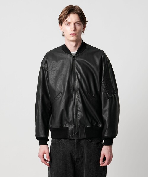 UNITED ARROWS & SONS(ユナイテッドアローズアンドサンズ)の「<UNITED ARROWS & SONS> SYNTHETIC/LTHR L-2B/ブルゾン(ブルゾン・メンズ・ブラック・XL/M/S)」の18枚目の写真