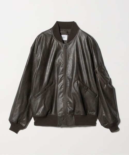 UNITED ARROWS & SONS(ユナイテッドアローズアンドサンズ)の「<UNITED ARROWS & SONS> SYNTHETIC/LTHR L-2B/ブルゾン(ブルゾン・メンズ・ブラック・XL/M/S)」の3枚目の写真