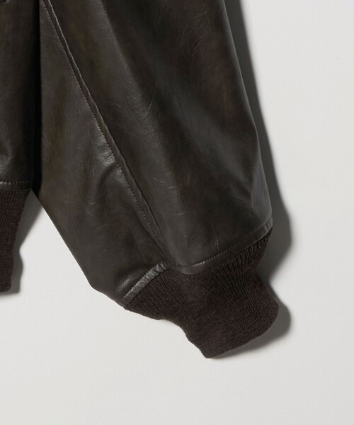 UNITED ARROWS & SONS(ユナイテッドアローズアンドサンズ)の「<UNITED ARROWS & SONS> SYNTHETIC/LTHR L-2B/ブルゾン(ブルゾン・メンズ・ブラック・XL/M/S)」の6枚目の写真