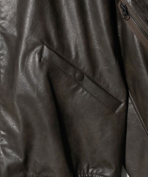 UNITED ARROWS & SONS(ユナイテッドアローズアンドサンズ)の「<UNITED ARROWS & SONS> SYNTHETIC/LTHR L-2B/ブルゾン(ブルゾン・メンズ・ブラック・XL/M/S)」の8枚目の写真