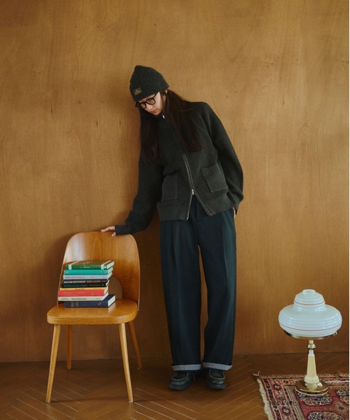 BROKEN BASE(ブロークンベース)の「Inside Check Wool Like Slacks / インサイドチェックウールライクスラックス(スラックス・メンズ・ネイビー/ブラウン・MEDIUM/LARGE)」の22枚目の写真