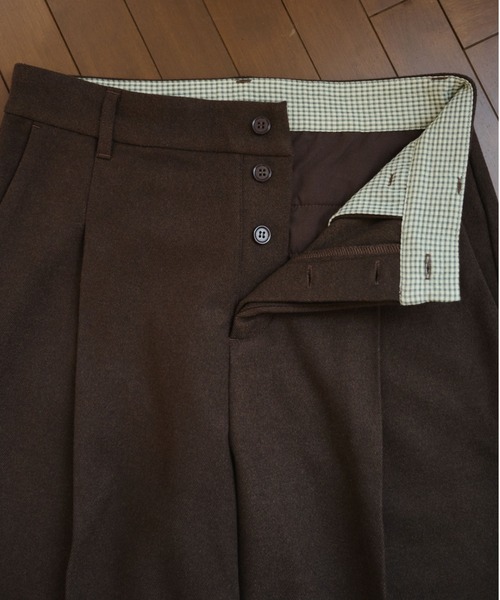 BROKEN BASE(ブロークンベース)の「Inside Check Wool Like Slacks / インサイドチェックウールライクスラックス(スラックス・メンズ・ネイビー/ブラウン・MEDIUM/LARGE)」の15枚目の写真