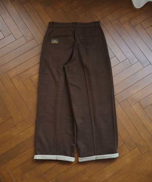 BROKEN BASE(ブロークンベース)の「Inside Check Wool Like Slacks / インサイドチェックウールライクスラックス(スラックス・メンズ・ネイビー/ブラウン・MEDIUM/LARGE)」の16枚目の写真