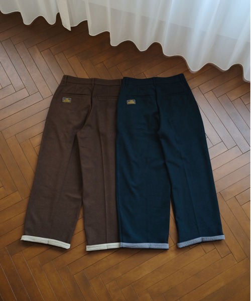 BROKEN BASE(ブロークンベース)の「Inside Check Wool Like Slacks / インサイドチェックウールライクスラックス(スラックス・メンズ・ネイビー/ブラウン・MEDIUM/LARGE)」の10枚目の写真