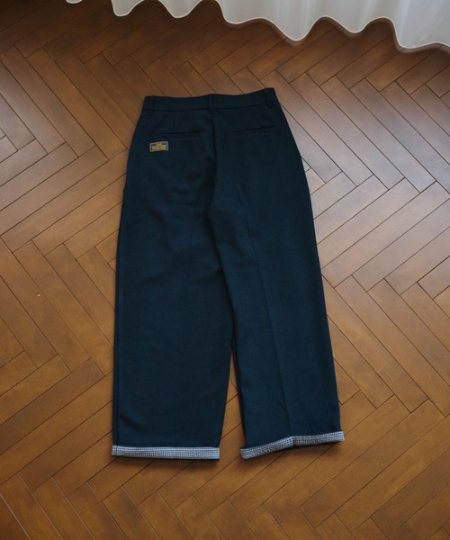 BROKEN BASE(ブロークンベース)の「Inside Check Wool Like Slacks / インサイドチェックウールライクスラックス(スラックス・メンズ・ネイビー/ブラウン・MEDIUM/LARGE)」の18枚目の写真