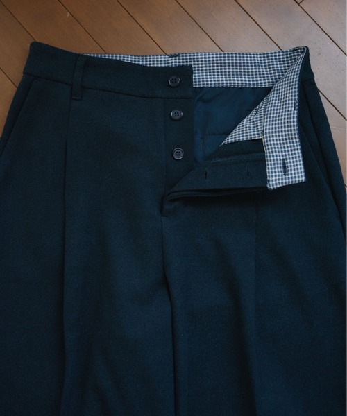BROKEN BASE(ブロークンベース)の「Inside Check Wool Like Slacks / インサイドチェックウールライクスラックス(スラックス・メンズ・ネイビー/ブラウン・MEDIUM/LARGE)」の21枚目の写真