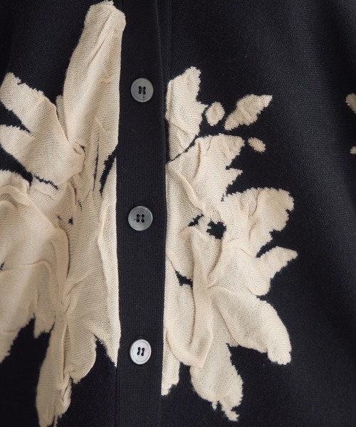 KATHARINE ROSS（キャサリンロス）の「【PILLINI/ピリーニ】フラワージャガードドルマンカーディガン（カーディガン/ボレロ・レディース・ブラック/グレー・FREE）」の10枚目の写真