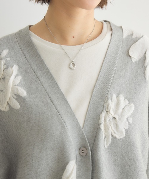 KATHARINE ROSS（キャサリンロス）の「【PILLINI/ピリーニ】フラワージャガードドルマンカーディガン（カーディガン/ボレロ・レディース・ブラック/グレー・FREE）」の18枚目の写真