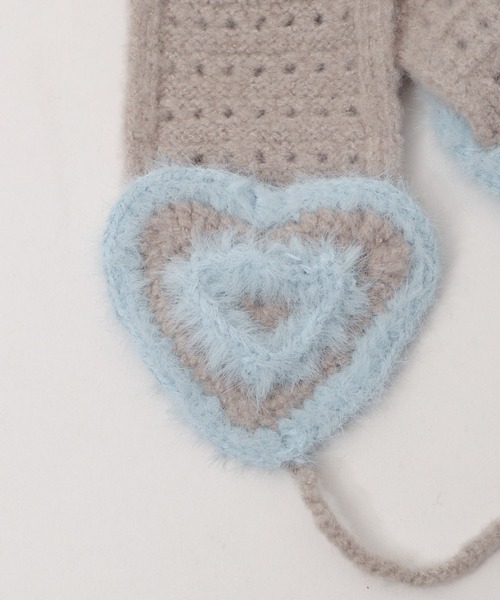 WEGO(ウィゴー)の「WEGO/ハートニットイヤーマフ(イヤーマフ・レディース・ライトグレー/ホワイト/レッド・FREE)」の20枚目の写真