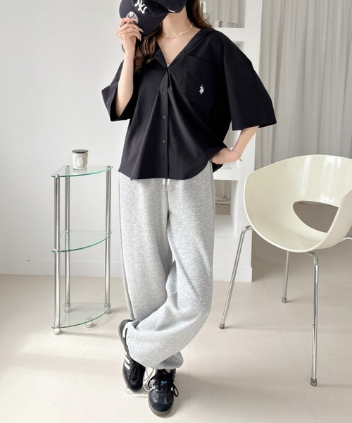 U.S. POLO ASSN.(ユーエスポロアッスン)の「【U.S. POLO ASSN.】冷感 布帛 フードシャツ(シャツ/ブラウス・レディース・アイボリー/スミクロ/ブラウン・M/L)」の11枚目の写真