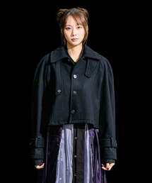 RECULER（ルキュレ）の「Reglan trench cropped wool coat  Black（トレンチコート）」