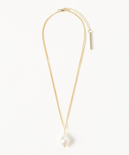Demi-Luxe BEAMS（デミルクス ビームス）の「AYUS / バロックパール Wチェーン ネックレス（ネックレス・レディース・その他・ONE SIZE）」の3枚目の写真