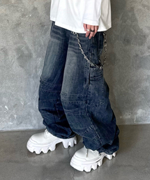 ROARINGRAD（ロアリングラド）の「ウォッシュドデニムカーペンターパンツグレーシュブルー（デニムパンツ）」